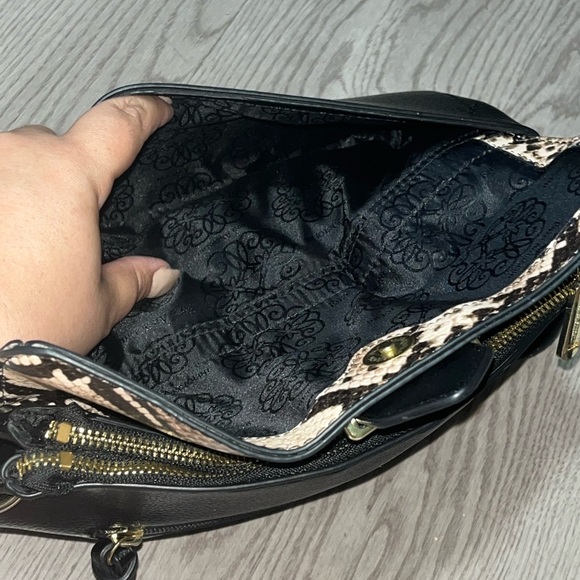 Enzo Angiolini Women Snake Print Satchel Bag, Neutral Snake - Picture 15 of 16